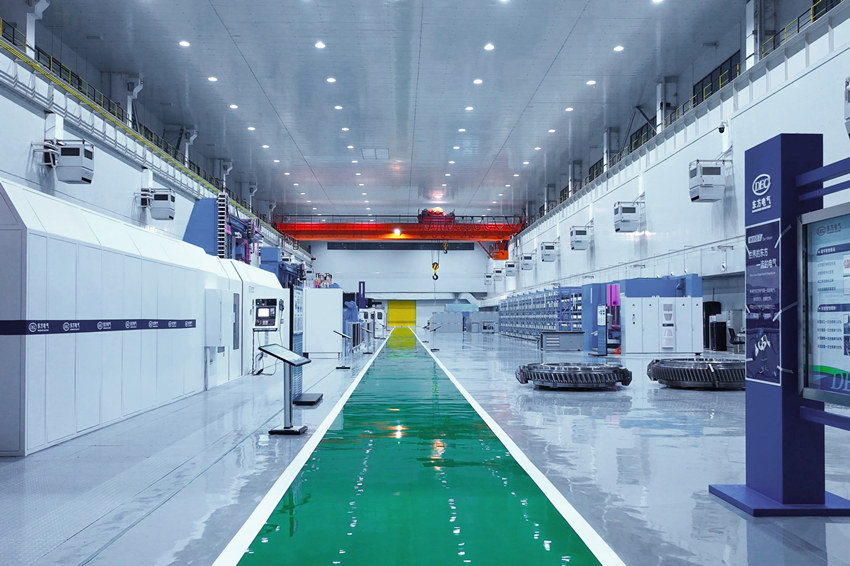 海内首个燃机智慧制造基地轮盘智能加工产线。。。。。于喜宝供图